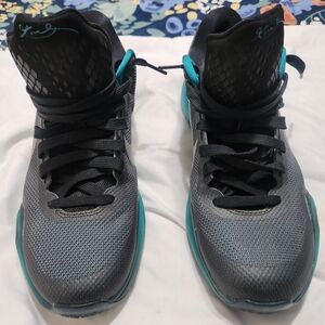 Nike Black and Teal Sneakers